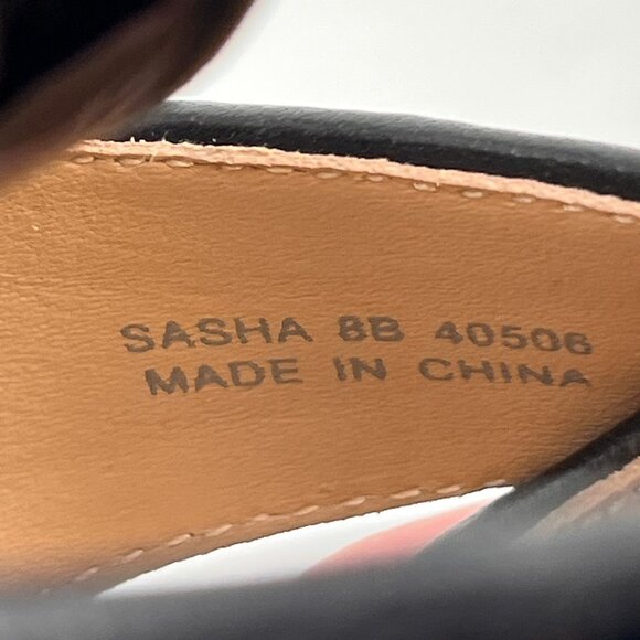 LAUREN Ralph Lauren Sasha Patent Leather Platform Sandal Size 8B Black Heels - Picture 15 of 16